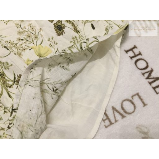 Primark 2-3 év 98 cm bézs, zöld- sárga virágmintás  pamut lány ruha- újszerű,hibátlan