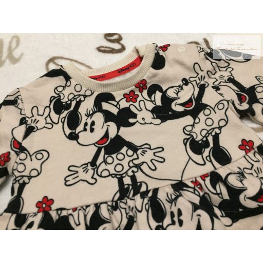 Disney at George 6 - 9 hó 68-74 cm Minnie mintás vastagabb pamut lány ruha újszerű,hibátlan