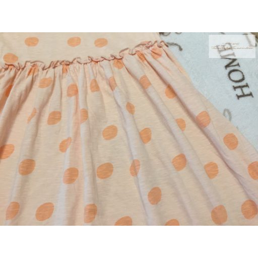 Matalan 5-6 év 110-116 cm barackvirág színű, pöttyös vékony pamut lány ruha- újszerű,hibátlan