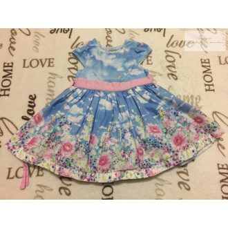   Mothercare 6 -9  hó  9 kg pillangó - felhő -virágmintás, tüllös alsószoknyás elegáns  lány ruha- újszerű,hibátlan