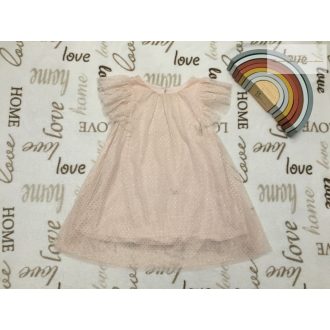   Matalan 18 - 23  hó 86 - 92 cm rózsaszín, arany pöttyös alkalmi/ elegáns tüll lány ruha - újszerű,hibátlan