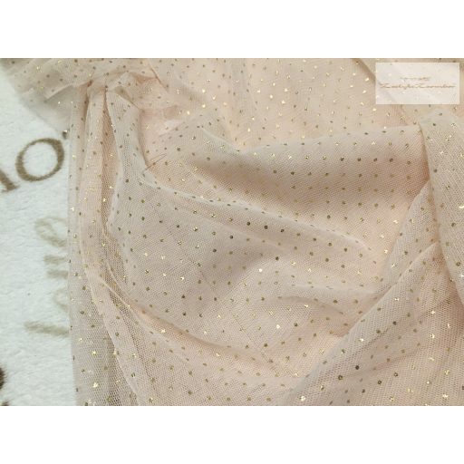 Matalan 18 - 23  hó 86 - 92 cm rózsaszín, arany pöttyös alkalmi/ elegáns tüll lány ruha - újszerű,hibátlan