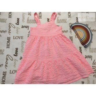   Primark 10-11 év 140-146 cm rózsaszín csíkos vékony puha krepp lány ruha- újszerű,hibátlan