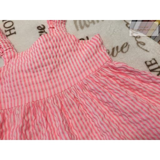 Primark 10-11 év 140-146 cm rózsaszín csíkos vékony puha krepp lány ruha- újszerű,hibátlan