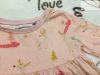 Bluezoo 9-12 hó 74-80 cm rénszarvas mintás, rózsaszín pamut lány ruha- újszerű,hibátlan-karácsonyi