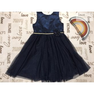 H§M 8-9 év 134 cm sötétkék - arany, tüll szoknyás alkalmi/ elegáns lány ruha- újszerű,hibátlan   H§M 8-9 év 134 cm sötétkék - arany, tüll szoknyás alkalmi/ elegáns lány ruha- újszerű,hibátlan