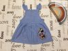 Disney at Primark 9-12 hó 74-80 cm kék, Minnie mintás vékony anyagú lány ruha/ kantáros szoknya-új, csak lecímkézve