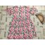 TU 11 év 146 cm eper mintás, ujján fodros vékony pamut lány ruha- újszerű,hibátlan