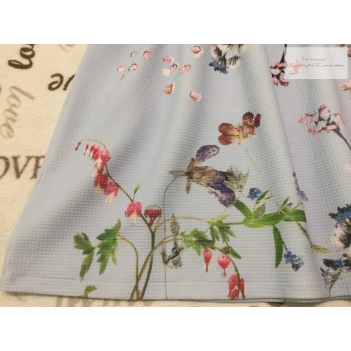 Next 10 év 140 cm világoskék, virágmintás alkalmi/ elegáns lány ruha- újszerű,hibátlan-1 x viselt