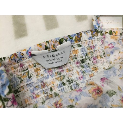 Primark 2-3 év 98 cm színes apró virágmintás vékony  pamut nyári lány ruha- újszerű,hibátlan