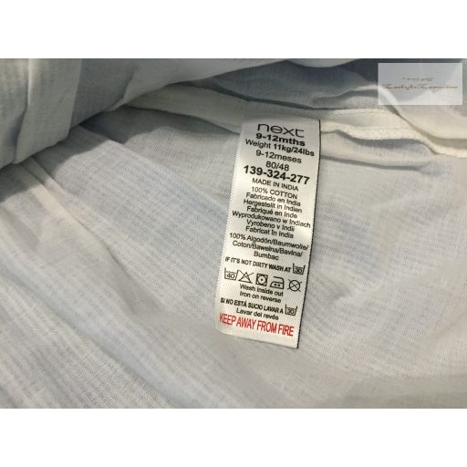 Next 9-12 hó 11 kg  színes virág és nyuszi fej mintás-alsószoknyás pamut lány ruha újszerű,hibátlan