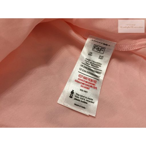 F§F 5-6 év 116 cm rózsaszín, nyuszi mintás tüll szoknyás pamut lány ruha - újszerű,hibátlan