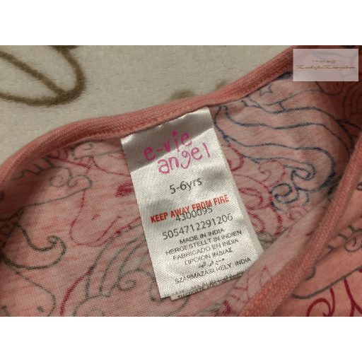 E-Vie Angel 5-6 év 110-116 cm rózsaszín, unikornis mintás  pamut lány ruha újszerű, hibátlan