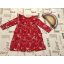 Matalan 18 - 23  hó 86 - 92 cm piros, fodros-karácsonyi mintás pamut lány ruha-újszerű,hibátlan