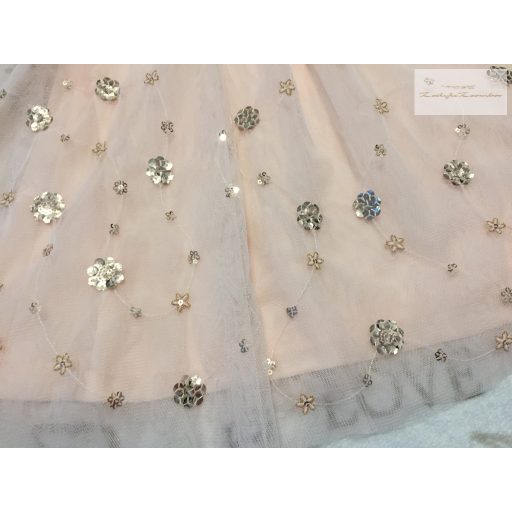 Primark 18- 24 hó 92 cm rózsszín, flitteres-tüllös alkalmi/ elegáns  lány ruha-- új, csak lecímkézve