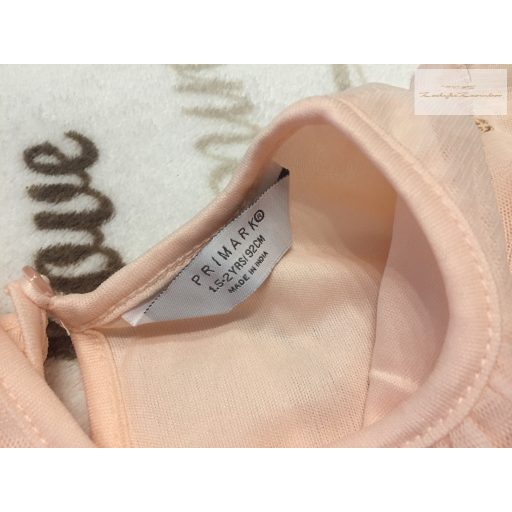 Primark 18- 24 hó 92 cm rózsszín, flitteres-tüllös alkalmi/ elegáns  lány ruha-- új, csak lecímkézve