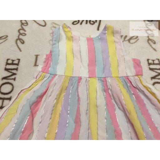 Bluezoo 3-6 hó 68 cm színes csíkos vékony nyári lány ruha-  újszerű,hibátlan