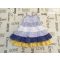 Mothercare 3 - 6 hó 8 kg  sárga-kék - fehér virágmintás fodros lány ruha  - újszerű,hibátlan