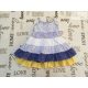 Mothercare 3 - 6 hó 8 kg  sárga-kék - fehér virágmintás fodros lány ruha  - újszerű,hibátlan