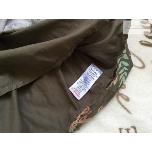 Next 6 -9 hó 9,5 kg  barna, virágos, alsószoknyás alkalmi lány ruha- újszerű,hibátlan