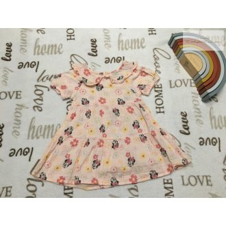   Disney at Primark 6-9 hó 68 - 74 cm Minnie  és virágmintás puha duplagéz lány ruha- újszerű,hibátlan