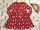 F§F 6-7  év 116-122 cm piros, rénszarvas-pingvin mintás - karácsonyi - pamut lány ruha- újszerű, hibátlan