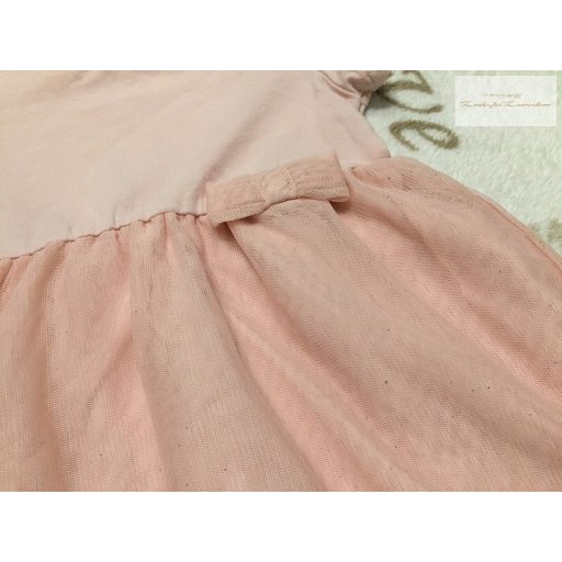 H§M 6-9 hó 74 cm  rózsaszín, tüll - pamut lány ruha - újszerű,hibátlan