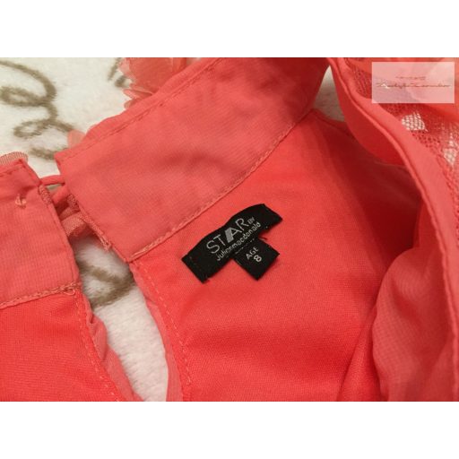 Debenhams 8 év 128 cm rózsaszín tüllös-virágos elegáns/alkalmi lány ruha - újszerű,hibátlan