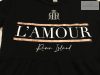 River Island 9-10 év 140 cm fekete, L'Amour feliratos pamut lány ruha - újszerű,hibátlan