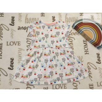   George 12-28 hó 80-86 cm  Peppa -Jolie-játszótér mintás pamut lány ruha-újszerű,hibátlan