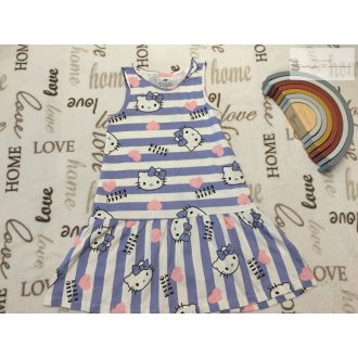   H§M 4-6 év 110-116 cm Hello Kitty mintás vékony pamut lány ruha-új, csak lecímkézve