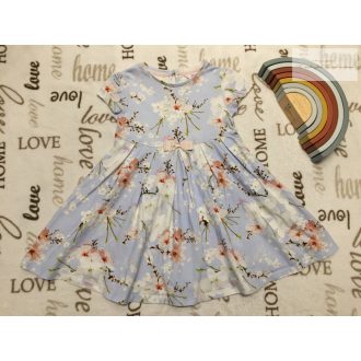   Ted Baker 3-4 év 98-104 cm világoskék, fehér nagy virágmintás pamut lány ruha újszerű,hibátlan