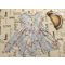 Ted Baker 3-4 év 98-104 cm világoskék, fehér nagy virágmintás pamut lány ruha újszerű,hibátlan