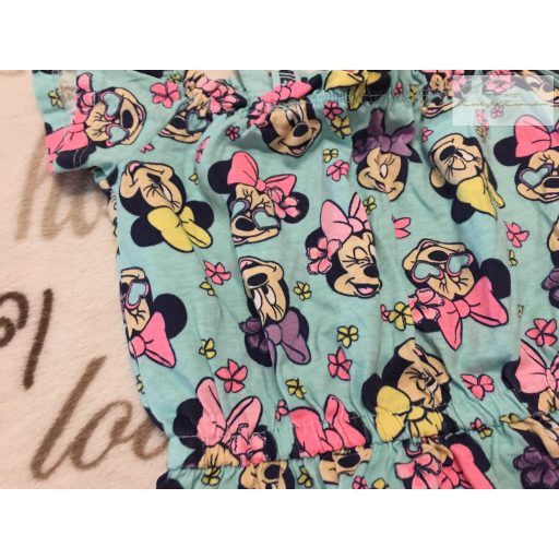 Disney 4-5 év  110 cm kék, színes Minnie mintás pamut lány ruha -újszerű,hibátlan