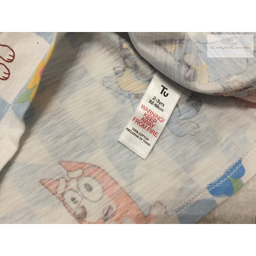TU 2- 3 év 92 -98 cm Bluey-Bingo mintás pamut lány ruha  új, szettet bontottam