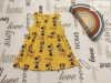 Disney up to 3 month 6,5 kg sárga, Minnie mintás pamut lány ruha -újszerű,hibátlan