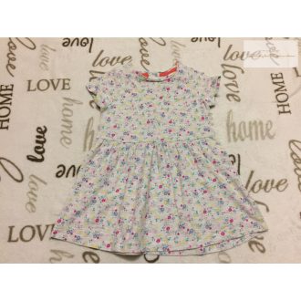   Mothercare 6 -9  hó  9 kg szürke, apró színes virágmintás puha pamut lány  ruha újszerű,hibátlan