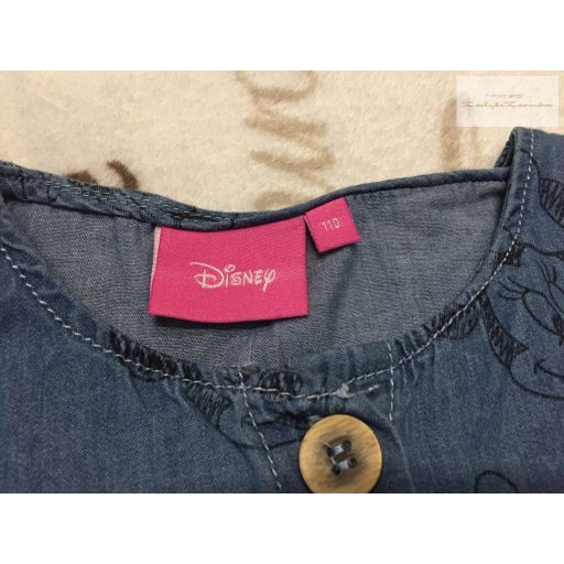 Disney  4 - 5 év 110 cm Minnie mintás nagyon vékony farmer lány ruha - újszerű,hibátlan