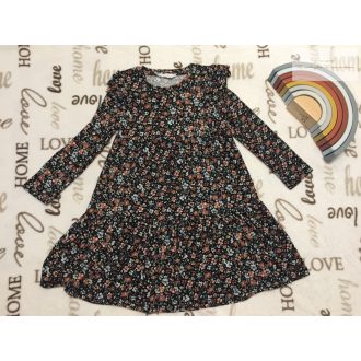   Primark 4-5 év 104-110 cm színes virágmintás -fodros vékonyabb pamut lány ruha - újszerű,hibátlan