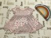 Next 3-6 hó  68 cm rózsaszín, virágmintás pamut lány ruha-újszerű, hibátlan