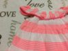 Primark 6-9 hó 74 cm UV rózsaszín - fehér csíkos alsószoknyás vékony nyári lány ruha  újszerű, hibátlan