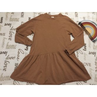   Zara 10 év 140 cm barna, puha pamut lány ruha - újszerű,hibátlan