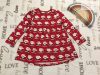 Mini Club 2-3 év 92-98 cm télapó mintás pamut lány  ruha-új, átnőtt, csak átmosva- karácsonyi