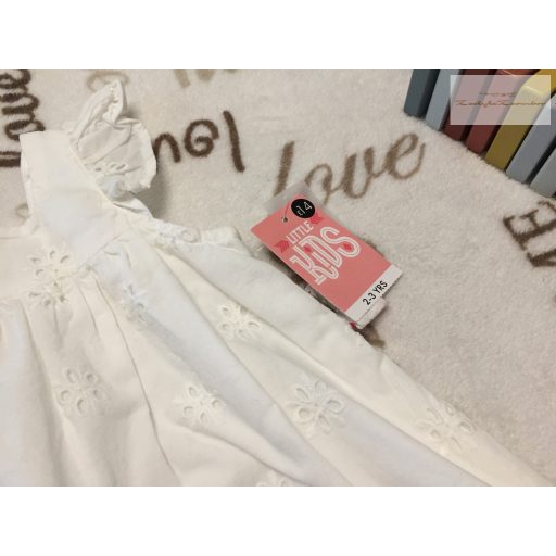 Matalan 2-3 év 98 cm fehér, madeirás alsószoknyás elegánsabbb lány ruha -új, címkés
