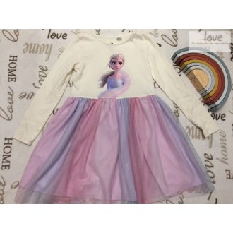 H§M 6-8 év 122-128 cm Elza mintás, színes tüll- pamut lány ruha - újszerű,hibátlan   H§M 6-8 év 122-128 cm Elza mintás, színes tüll- pamut lány ruha - újszerű,hibátlan