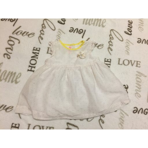 My first chicco 3-6 hó 66 cm leheletvékony apró barna pöttyös alsószoknyás lány ruha