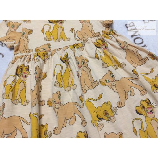 Disney at Next 3-4 év 104 cm Simba-Nala mintás pamut lány ruha - újszerű,hibátlan 