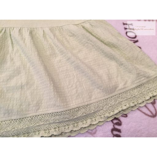 Zara 7 év 122 cm halvány zöld pamut lány ruhaalján csipkés- újszerű,hibátlan