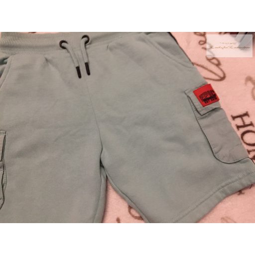 George 6-7 év 116-122 cm halvány zöld, oldalt zsebes pamut fiú rövidnadrág-  újszerű, hibátlan