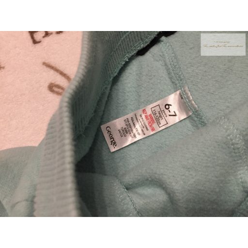 George 6-7 év 116-122 cm halvány zöld, oldalt zsebes pamut fiú rövidnadrág-  újszerű, hibátlan